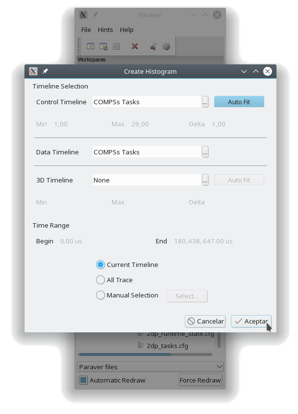 Histogram configuration (Accept default values)