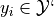 y_i \in \mathcal{Y}`